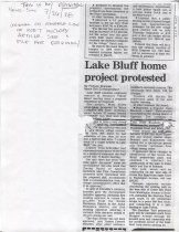 Lake Bluff Home Project Protested